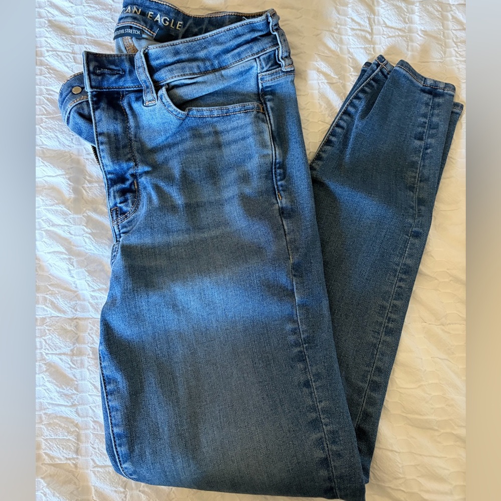 American Eagle Outfitters Jeggings in Medium Blue Wash